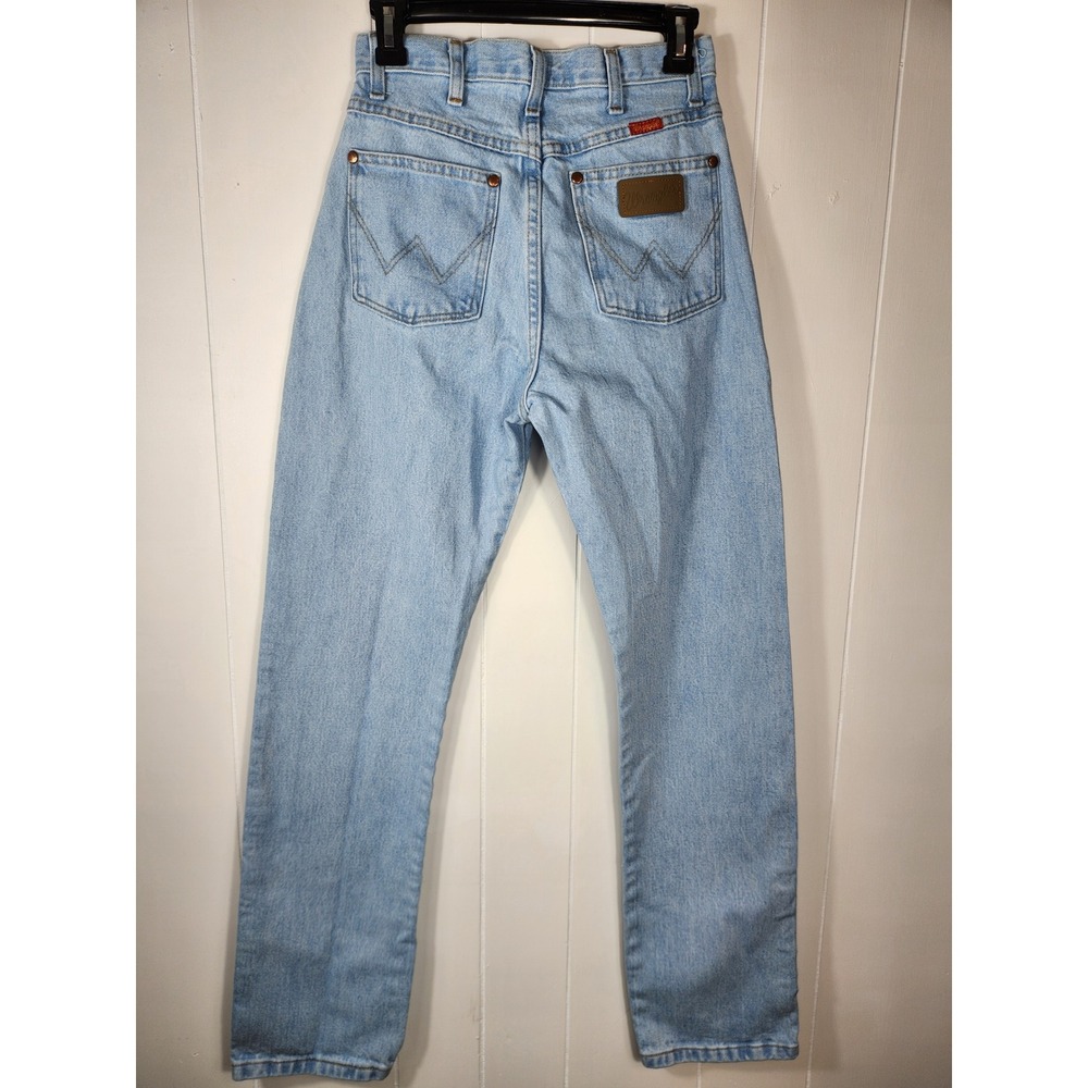 Wrangler Cowboy Cut High Rise Straight Leg Jeans Light Wash 1014MWZGH Size 7x32